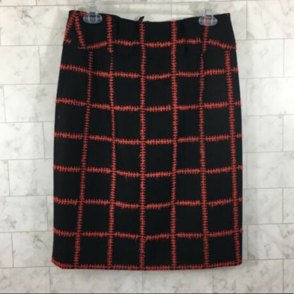 Carlisle Dresses & Skirts - Carlisle 100% Wool Pencil Black Red Skirt BC05 ☮️